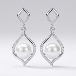 Elegant Teardrop Pearl Drop Earrings
