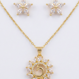 Celestial Sun & Star Crystal Jewelry Set