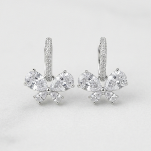 Brilliant Butterfly Cubic Zirconia Stud Tops