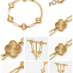 Luxury Gold-Tone Clover