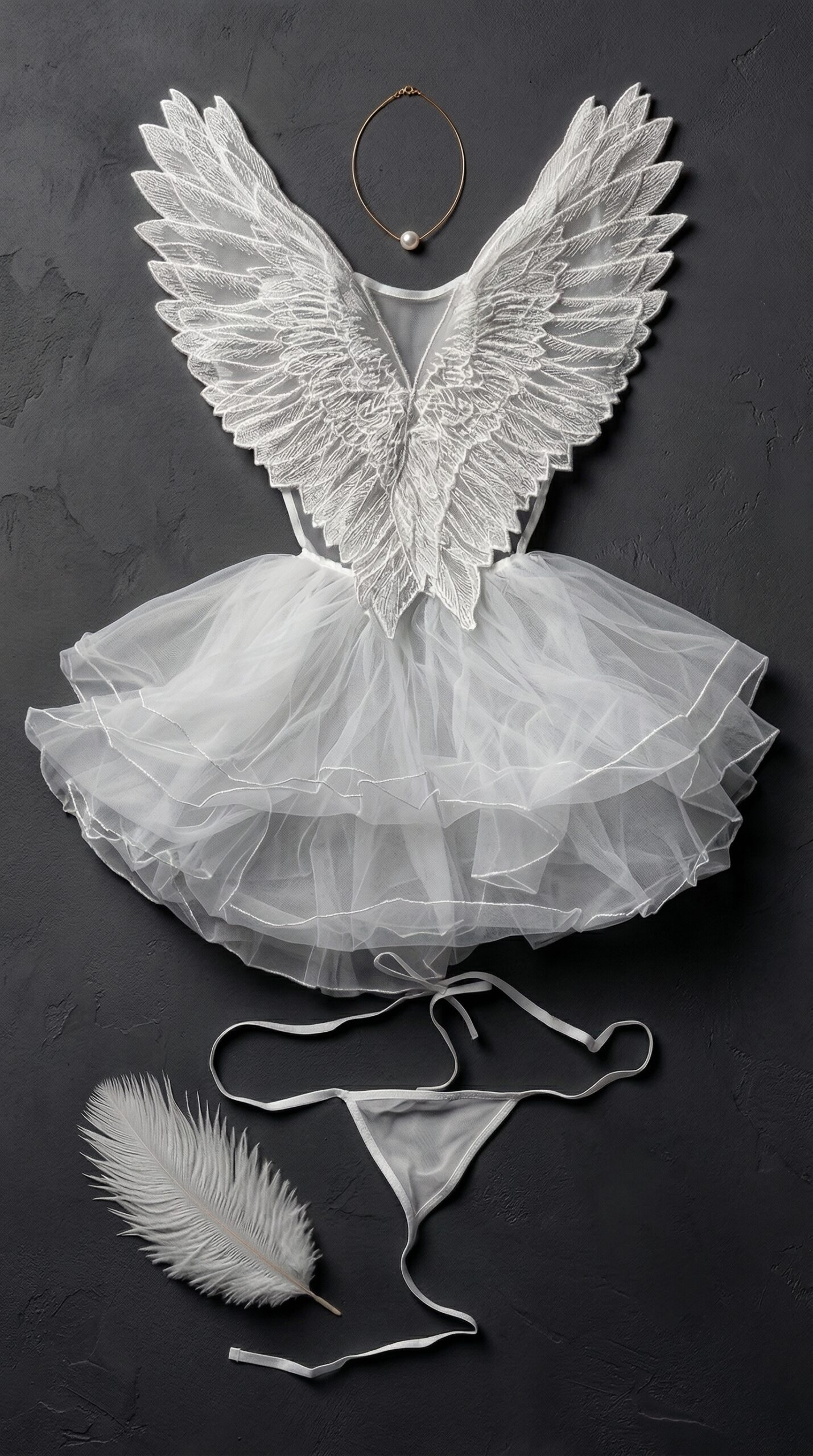 Angel Wings White Lingerie Set